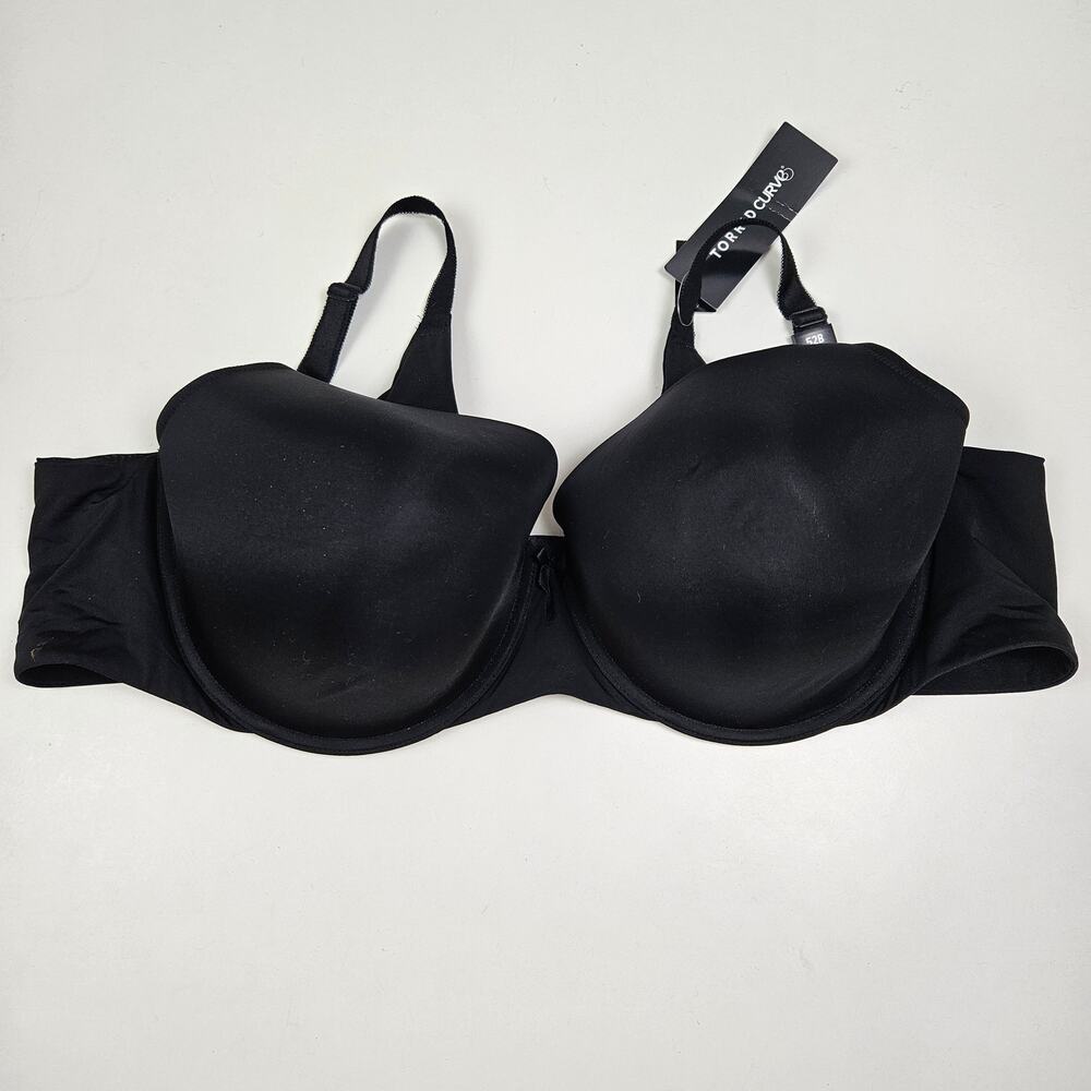 NEW Torrid 360 Back Smoothing T-Shirt Bra 52B Black Perfect‎ Coverage NWT